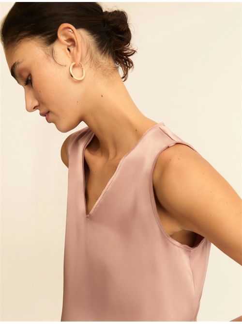 Top in raso con dettagli in georgette EMME MARELLA | EMMCOTTAGE197/001